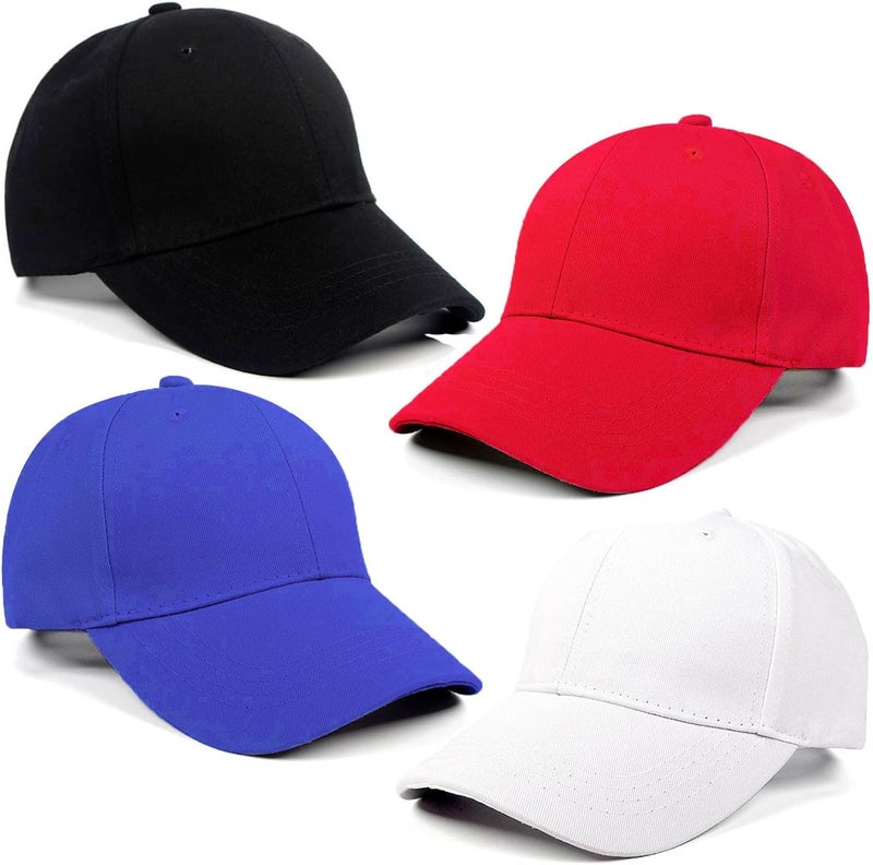 Beieverluck 4 Pieces Toddler Baseball Hat Kid Baseball Cap Washed Cotton Adjustable Caps Hats for Boys Girls - Image 1